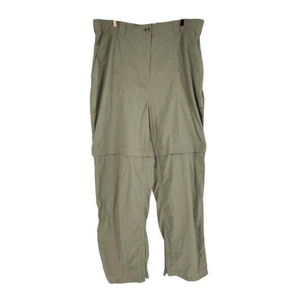 ExOfficio Pants Womens XL Tan Khaki Buzz Off Convertible to Shorts Hiking - Picture 1 of 16